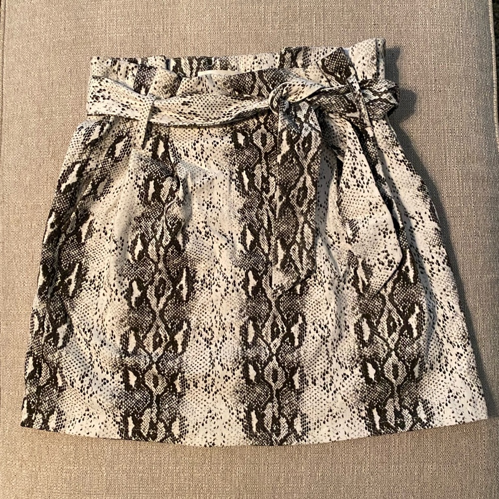 Snake print skirt